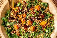 Warm Winter Harvest Salad with Roasted Shallot Vinaigrette