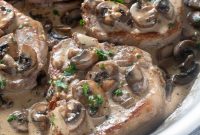 Pan-Seared Pork Chops in Creamy Mushroom Sauce
