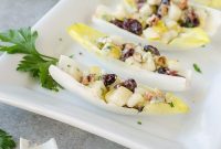 Crisp Endive Bites with Pears, Blue Cheese and Pecans