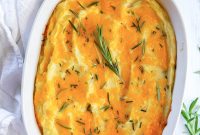 Twice Baked Mashed Potatoes Recipe with Garlic and Cheddar