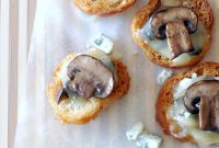 Savory Blue Cheese and Mushroom Crostini Recipe