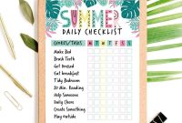 Summer Chore Chart Printable to Keep Kids Busy and Mom Smiling