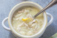 Slow Cooker Avgolemono Greek Lemon Chicken Soup