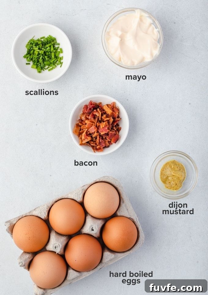 Bacon deviled eggs ingredients
