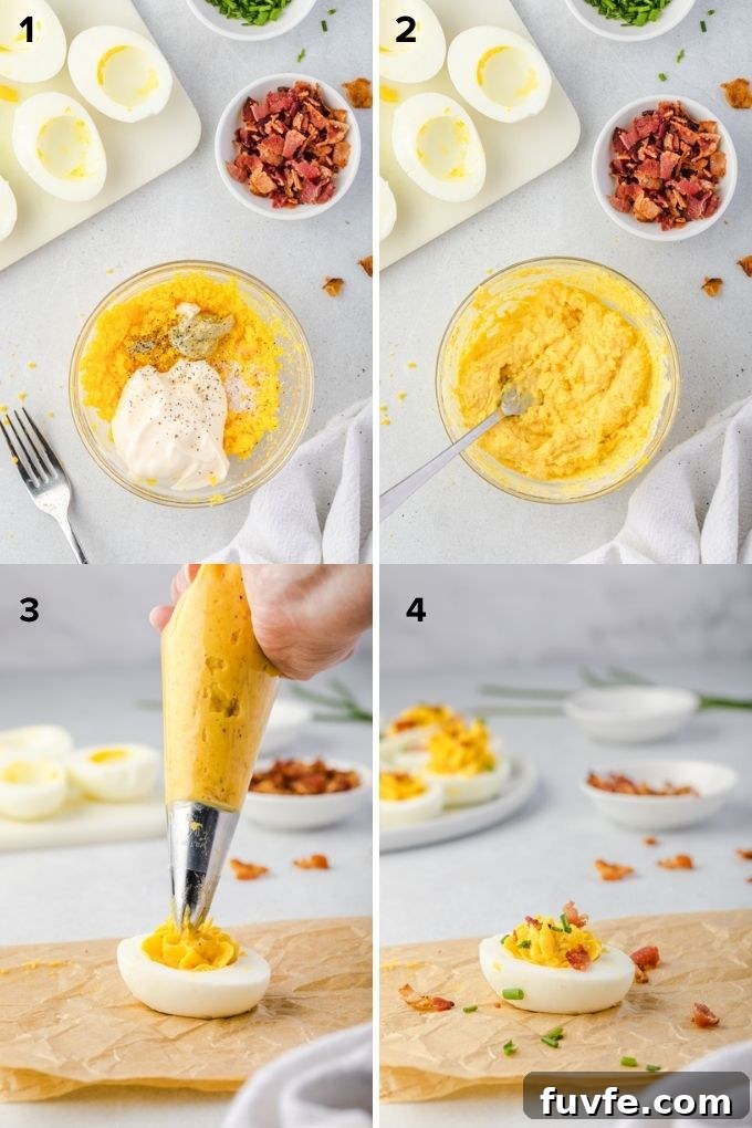 How to make deviled eggs with bacon