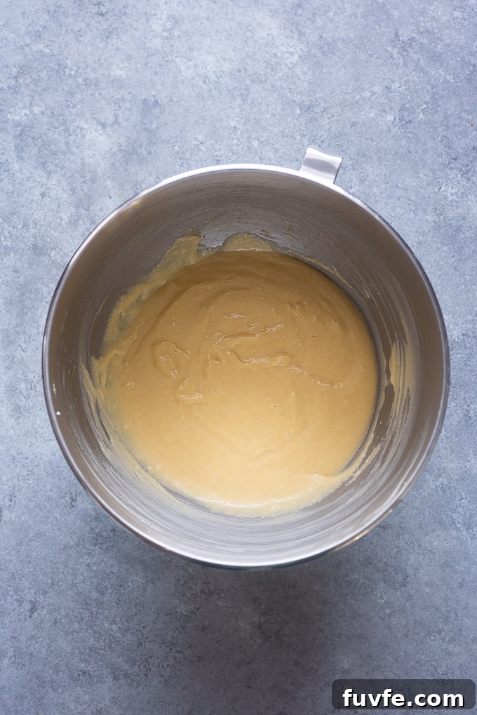 Finished vanilla cupcake batter.