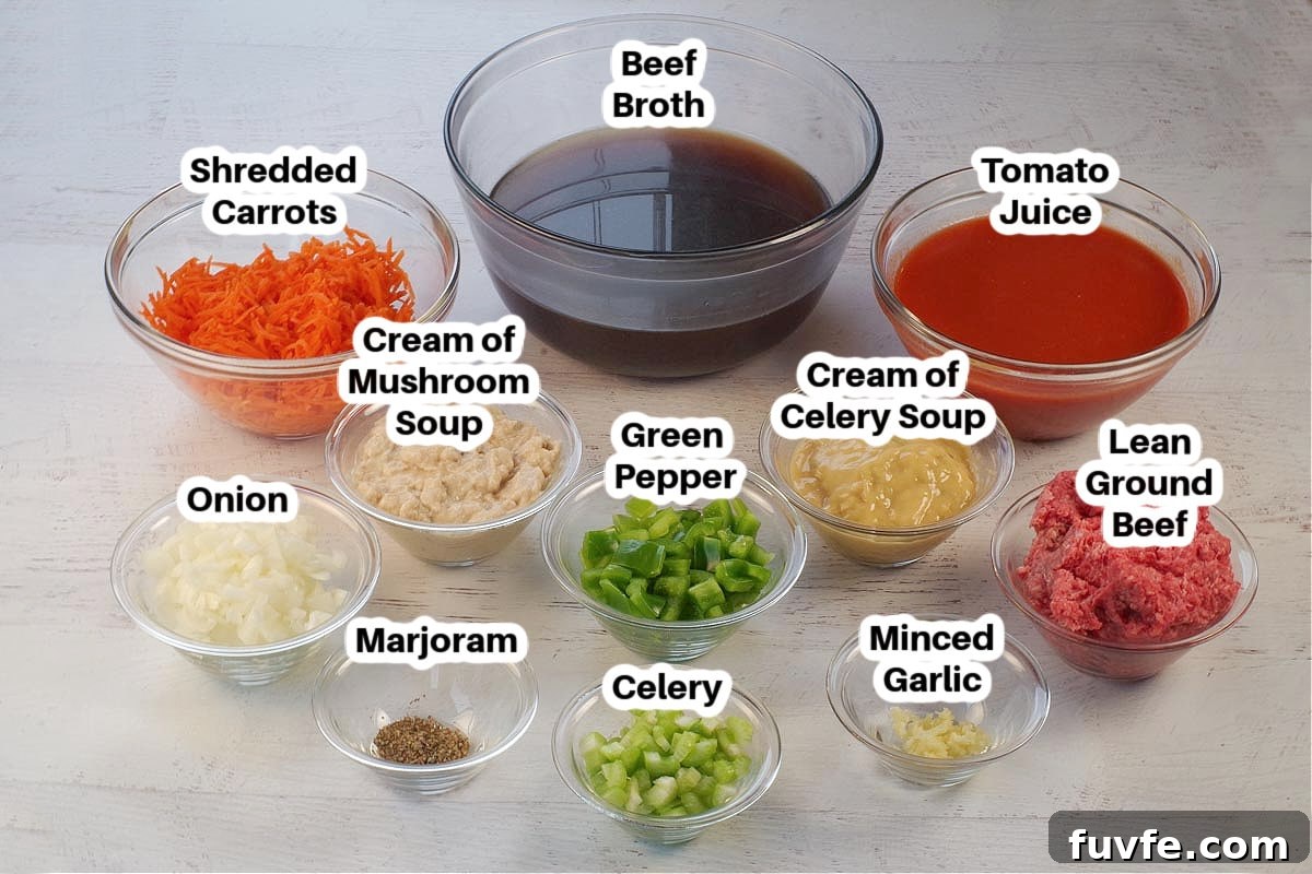 Award-Winning Shredded Carrot Chowder Recipe 3 ingredients in carrot chowder in glass bowls, labelled