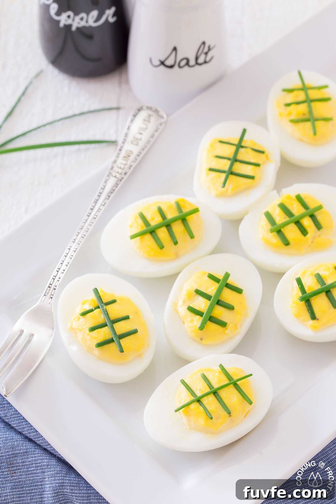 Football deviled eggs