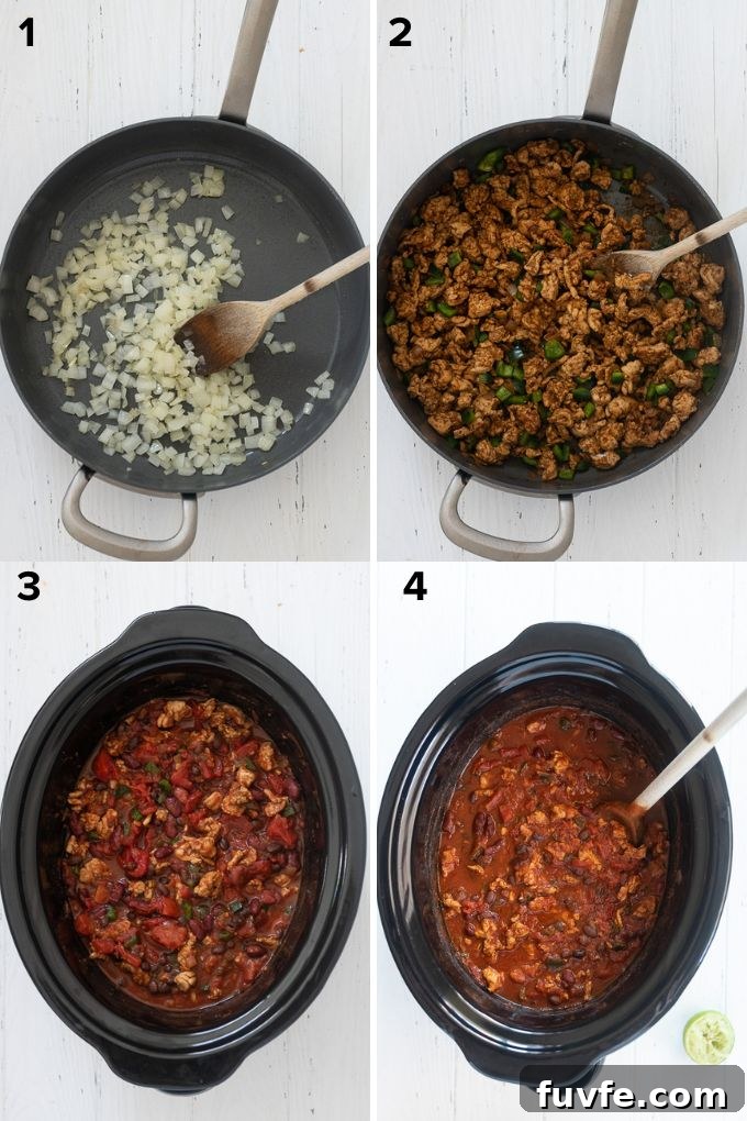 How to make turkey chili recipe crock pot