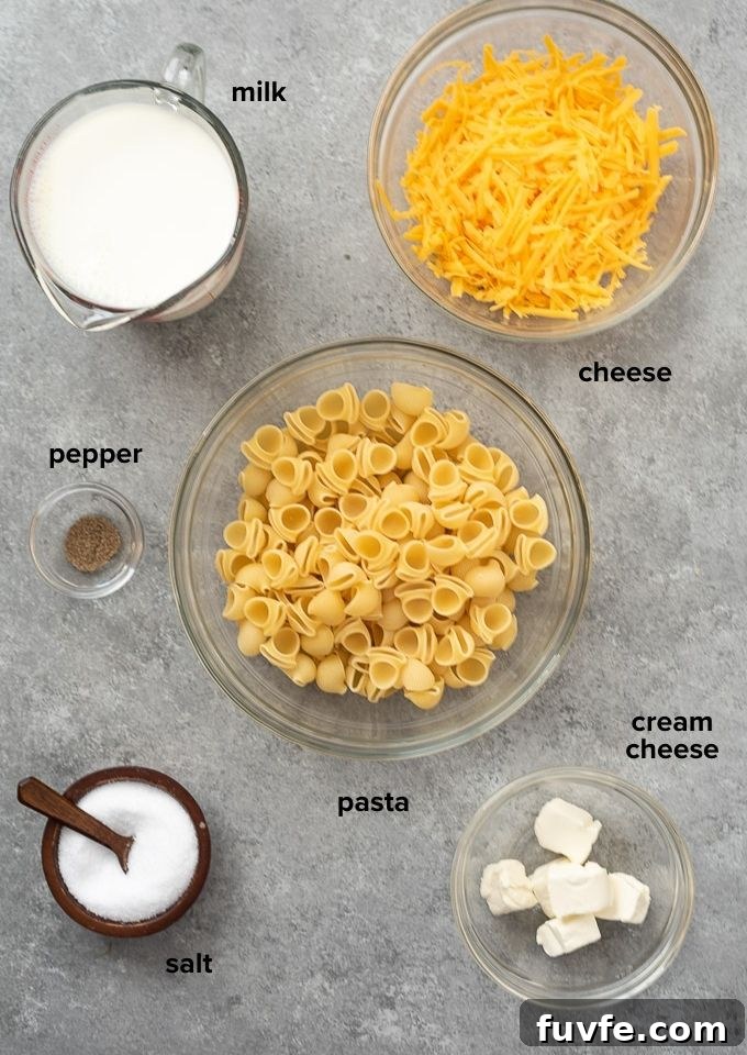 15-Minute Creamy Stovetop Mac and Cheese 4 Stove top mac and cheese ingredients