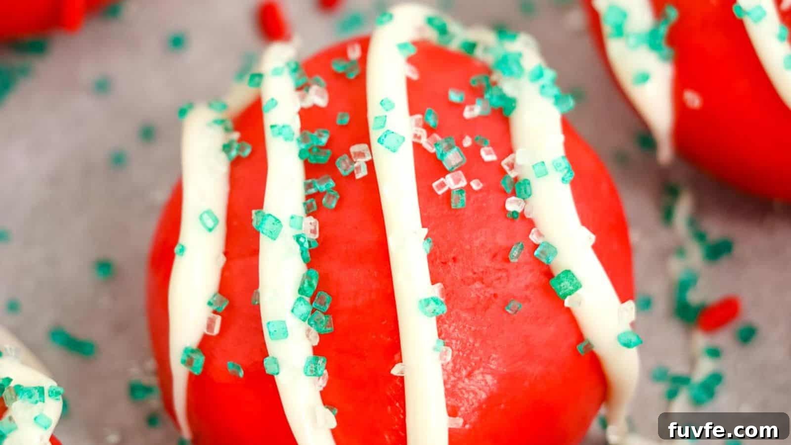 29 Christmas Baking Ideas for Home Bakers Who Love a Busy Oven 13 Red velvet Christmas truffles sprinkled with sugar.
