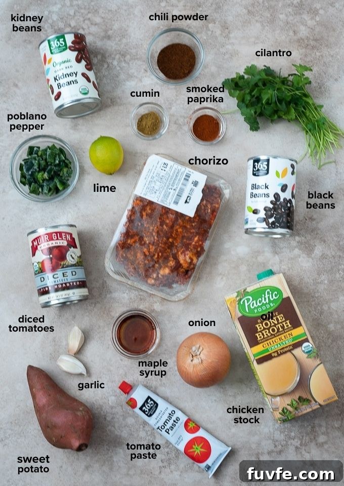 Smoky Spicy Chorizo Chili with Beans 4 Chorizo chili recipe ingredients