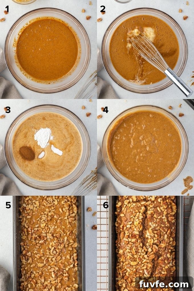 One-Bowl Banana Nut Bread Recipe (No Mixer) 5 How to make banana nut bread