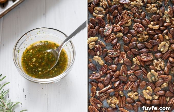 How to make roasted nuts collage
