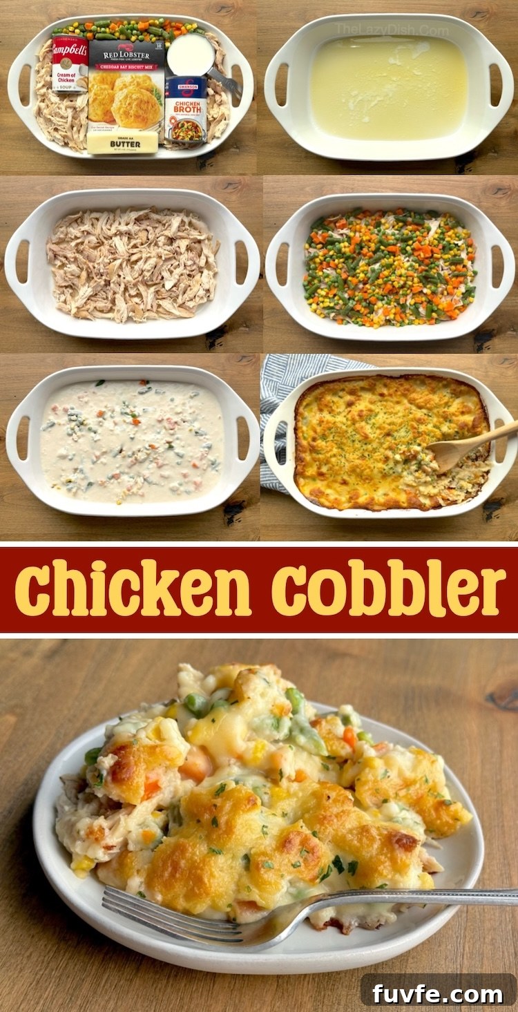 If you're looking for easy budget friendly dinner casseroles to make for your family, your picky kids are going to love this chicken cobbler made with a box of Red Lobster Cheddar Bay Biscuit Mix!