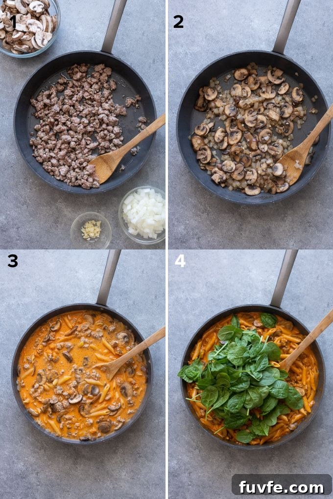 How to make roasted red pepper pasta.
