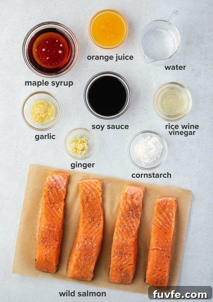 Crispy Oven-Baked Teriyaki Salmon Recipe with Sticky Glaze 4 Teriyaki salmon recipe ingredients