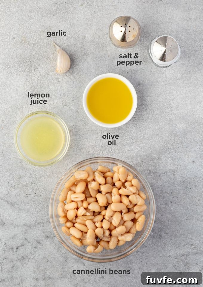White bean hummus recipe ingredients