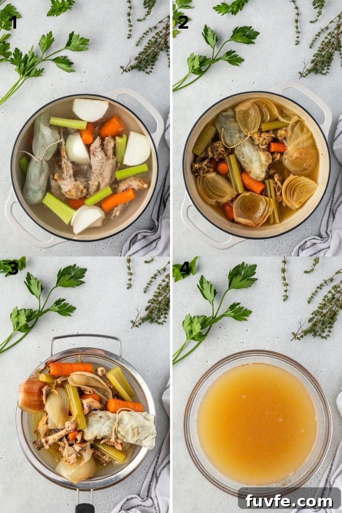 Flavorful Homemade Chicken Stock Recipe for Soups and Sauces 6 How to make chicken stock