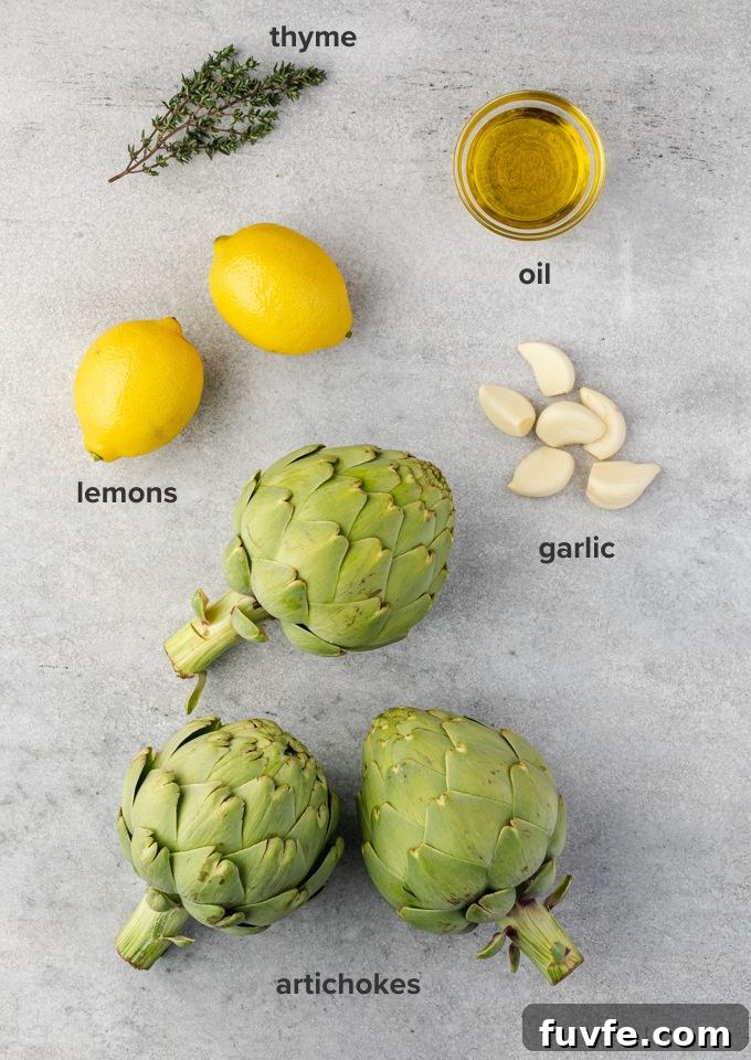 Roasted artichoke recipe ingredients