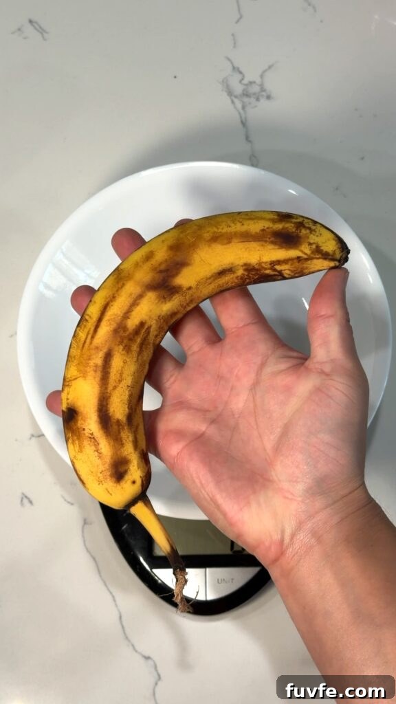 Banana Bread Latte Syrup Recipe — Homemade Coffee Flavoring 3 a slightly overripe banana