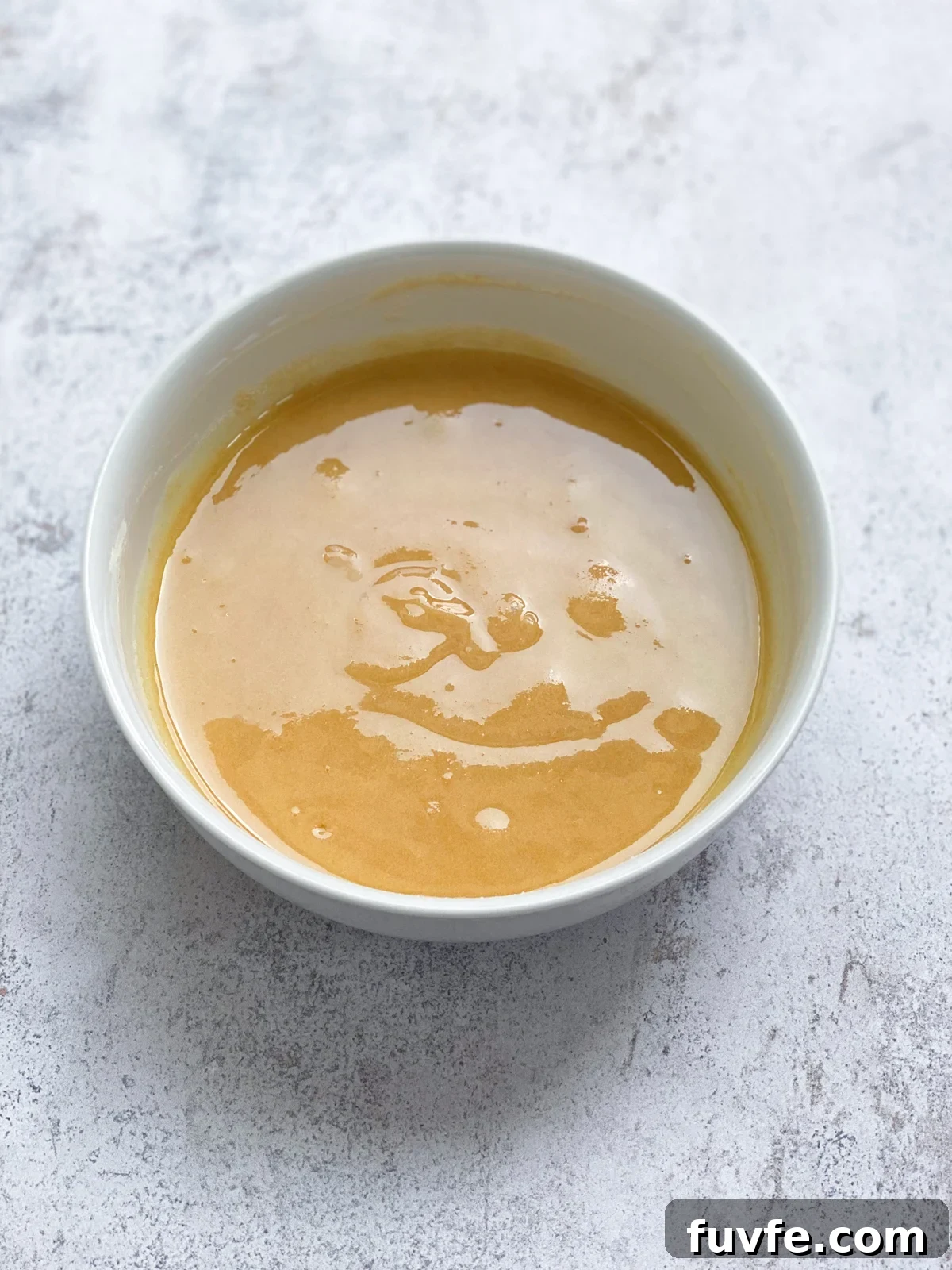 browned butter in a bowl.