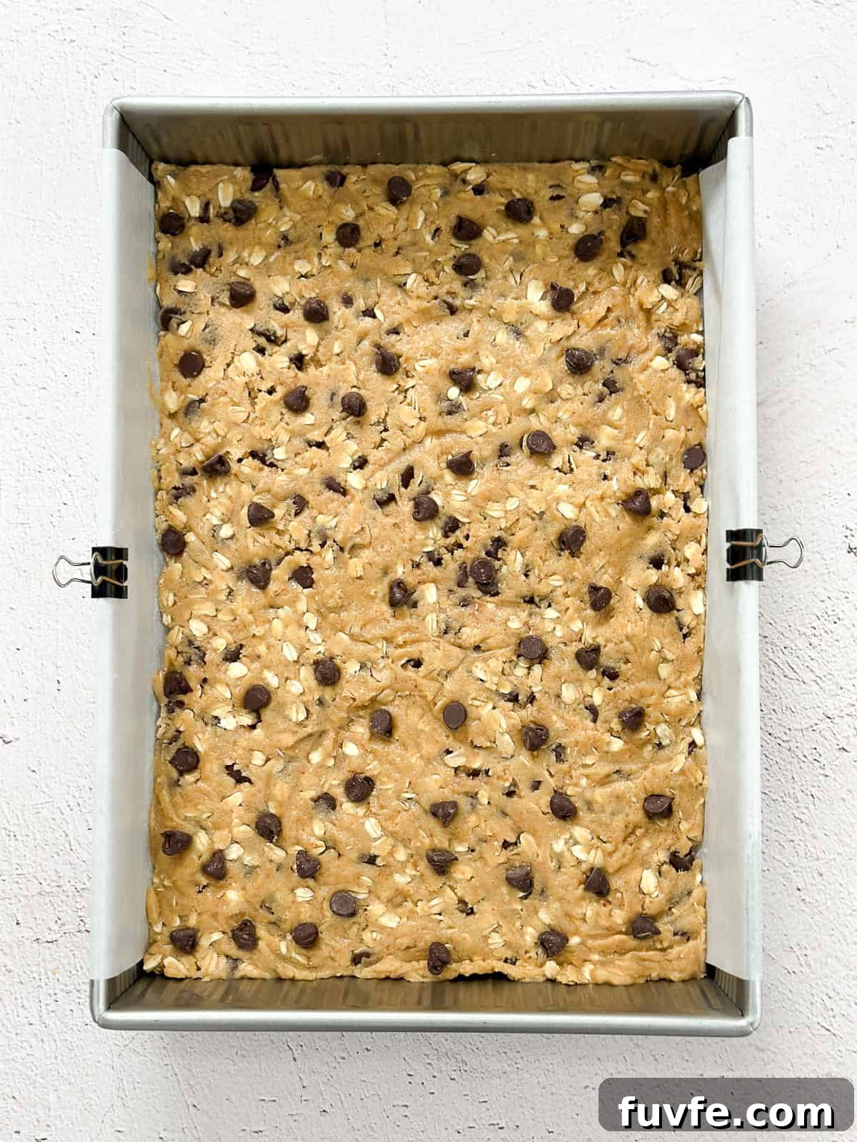 bars before baking.