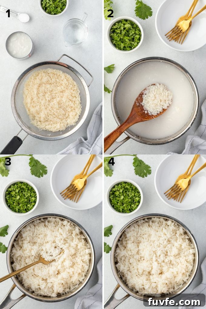 How to Make Coconut Rice (Creamy Jasmine Rice) 5 How to make coconut rice