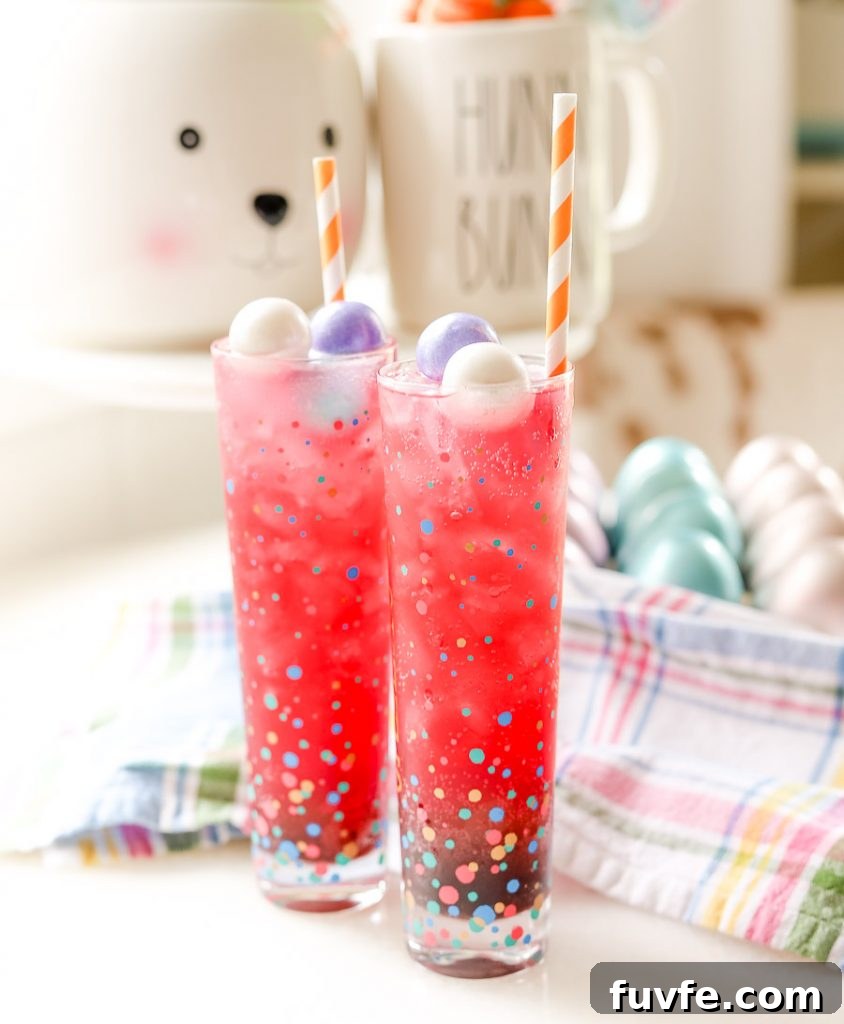 Ingredients needed to make an Easter Mocktail: