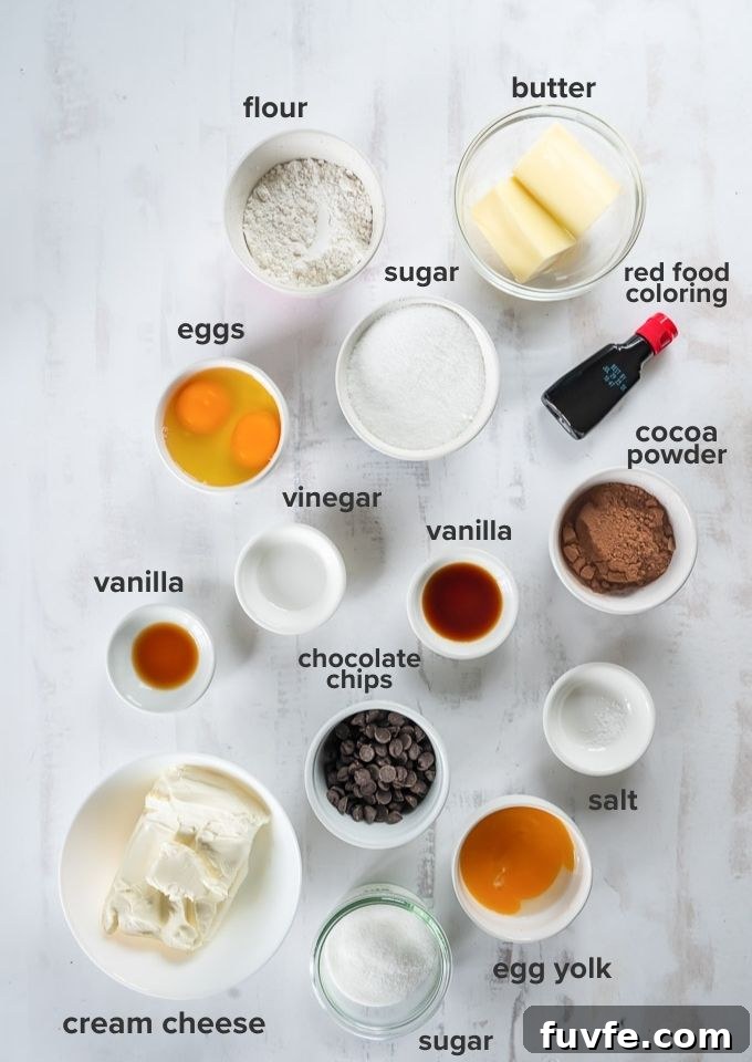 Red velvet brownie recipe ingredients