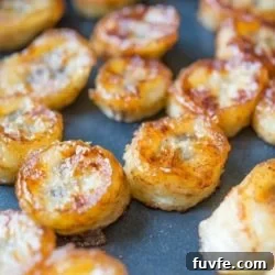 Caramelized Honey Pan-Fried Bananas Recipe 10 Pan Fried Honey Banana Slices in Skillet