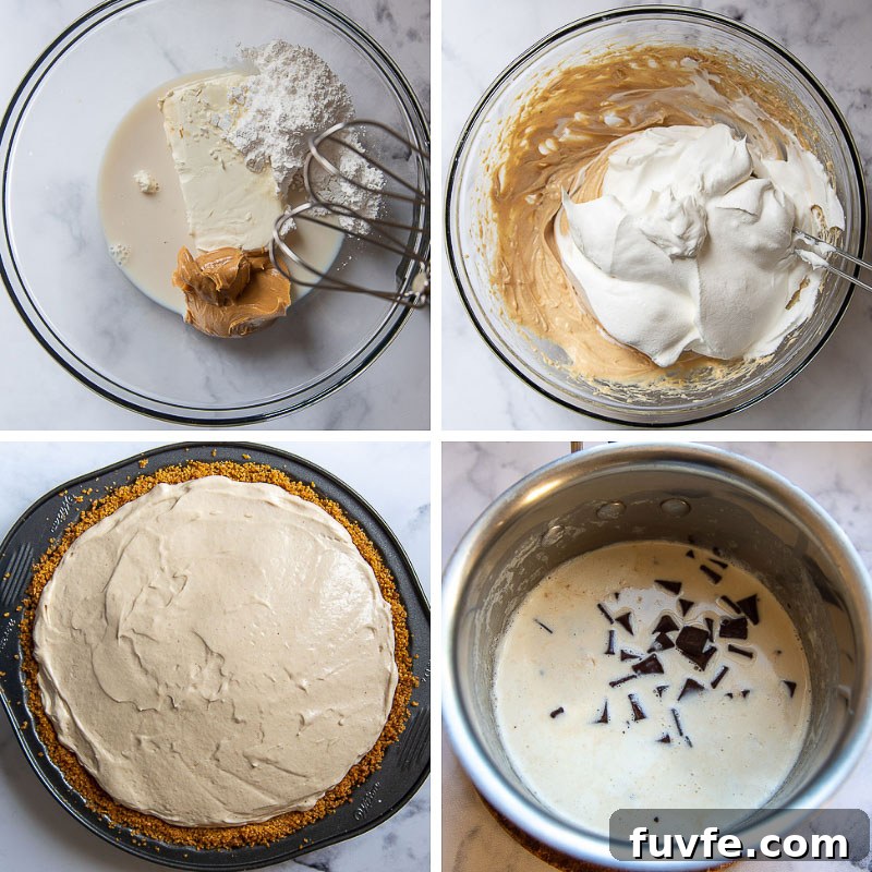 Decadent Chocolate Peanut Butter Pie Recipe for Parties 3 how to make chocolate peanut butter pie recipe