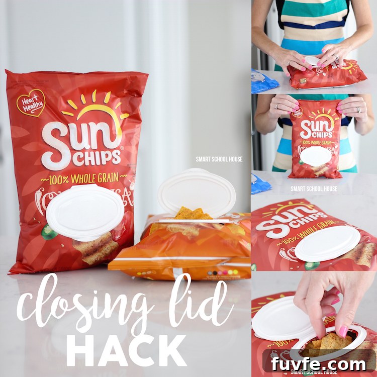 Convert Baby Wipe Container into a Chip Bag Clip Lid 4 Baby Wipe Chip Bag Lid Hack