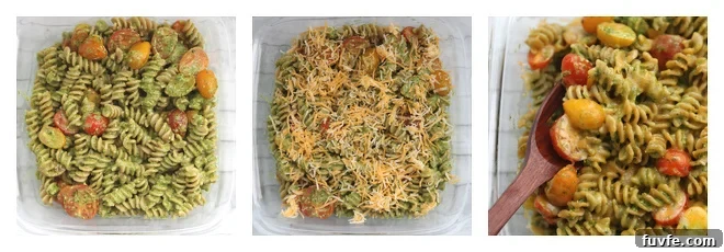 Cheesy Baked Pesto Pasta Casserole with Crispy Breadcrumbs 6 Baked Pesto Pasta Recipe-Step-2