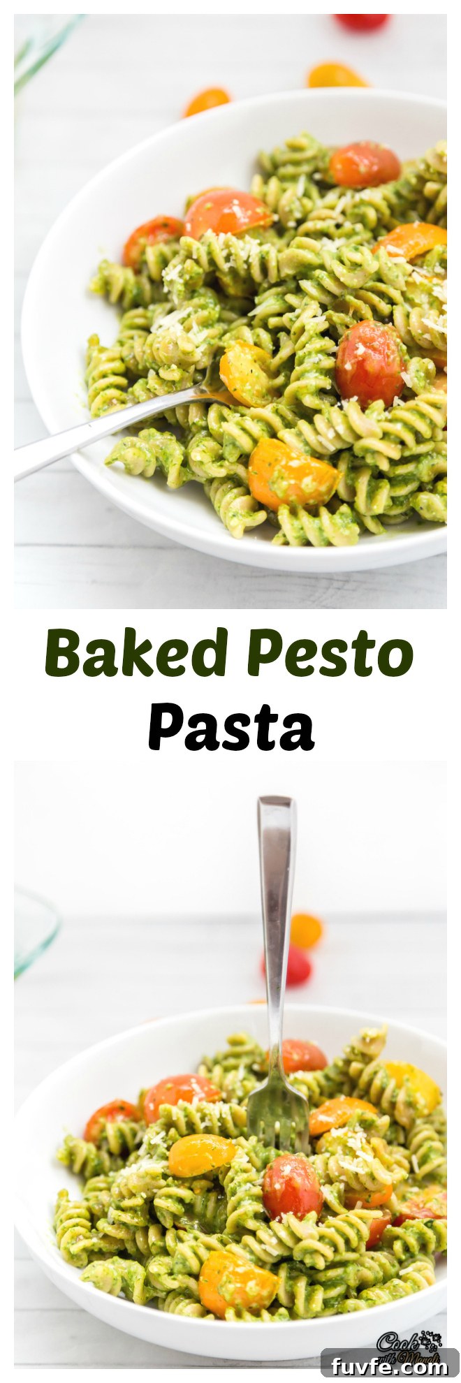 Cheesy Baked Pesto Pasta Casserole with Crispy Breadcrumbs 9 Baked Pesto Pasta Collage-nocwm