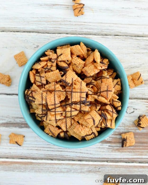 Recipe for chocolate caramel chex mix