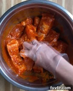 Dwaeji Galbi Korean-Style Pork Ribs Recipe (Ham Ji Park Copycat) 6 Ribs with marinade