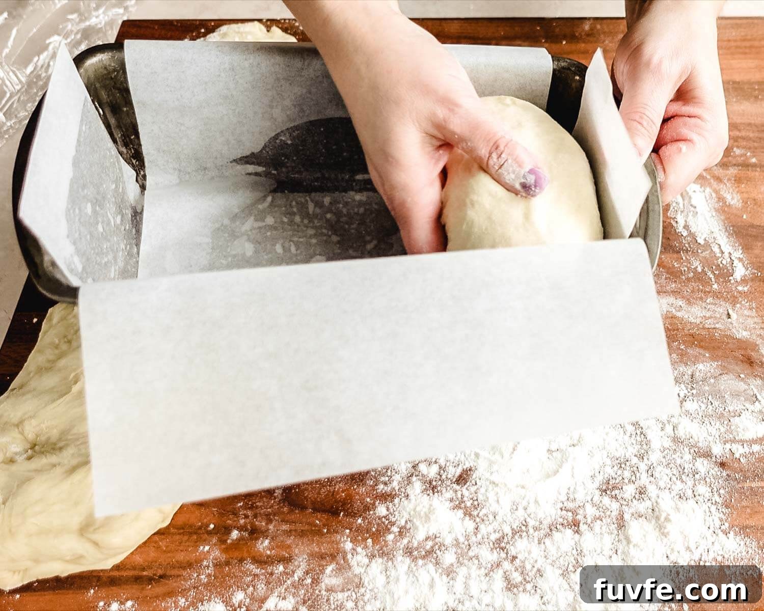 Creamy Condensed Milk Bread Recipe for Soft Homemade Loaf 24 Place dough in prepared loaf pan.