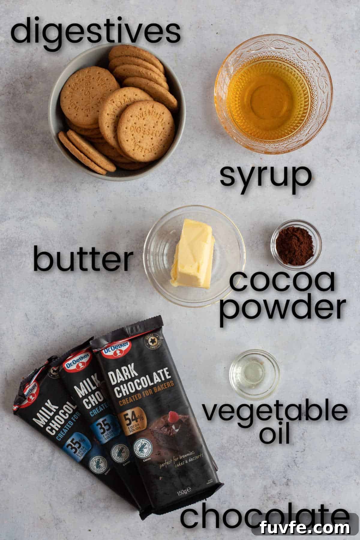 Quick Chocolate Tiffin Recipe: No-Bake Chocolate Biscuit Slice 4 Ingredients for chocolate tiffin.
