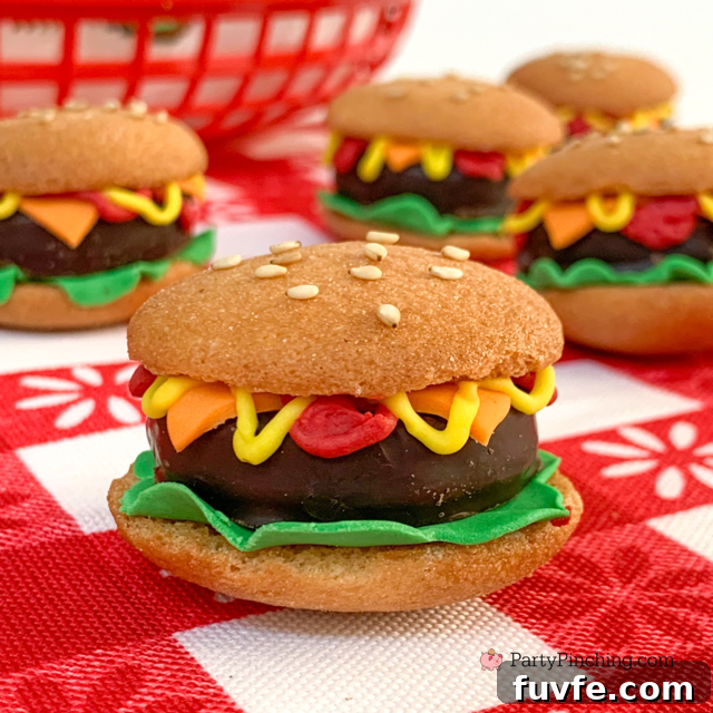 Nilla Wafers hamburger cookies