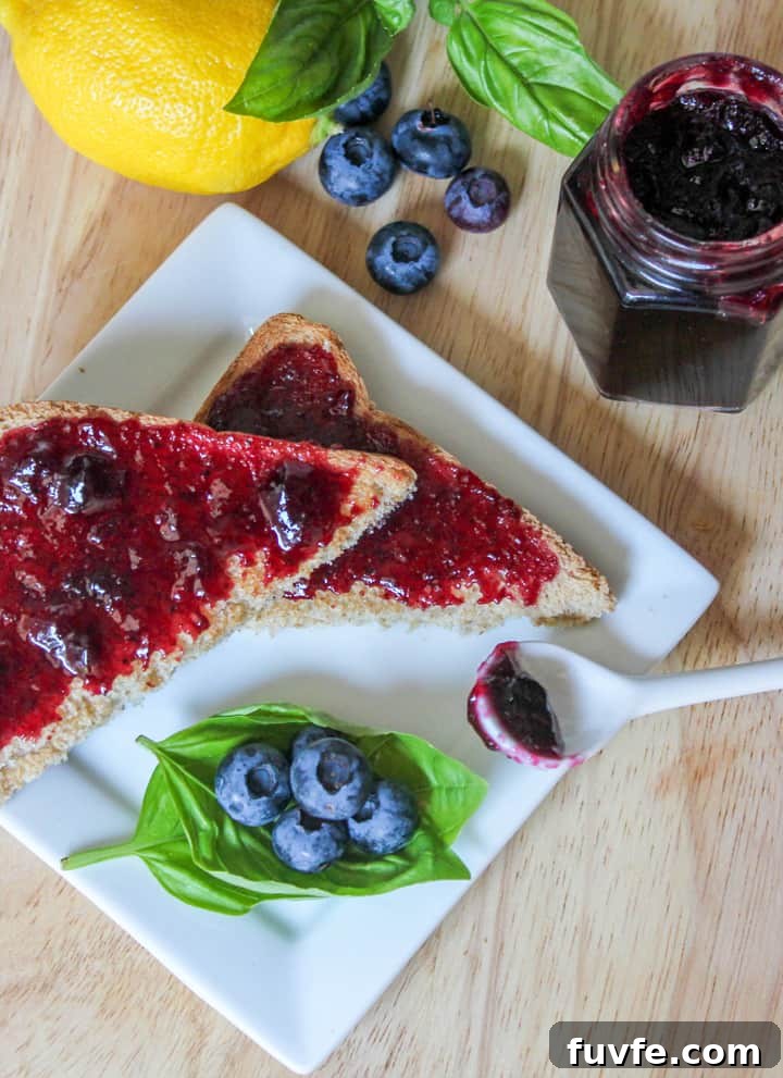 Blueberry Lemon Basil Jam