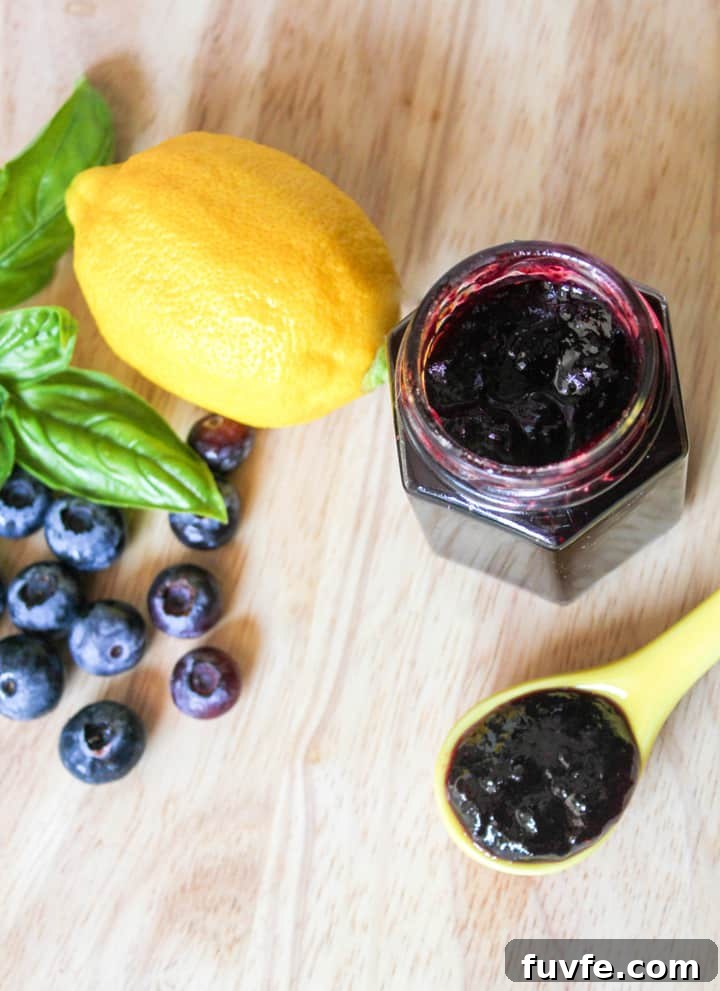 Blueberry Lemon Basil Jam