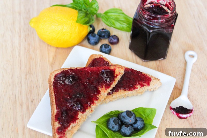 Blueberry Lemon Basil Jam