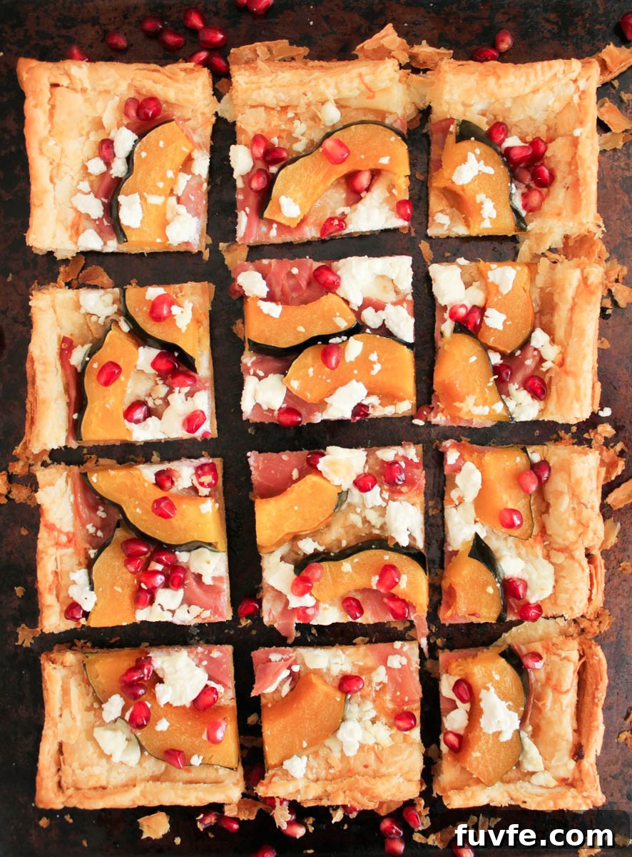 acorn-squash-tart-with-pomegranate-and-prosciutto