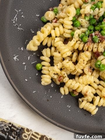 pasta with peas and pancetta