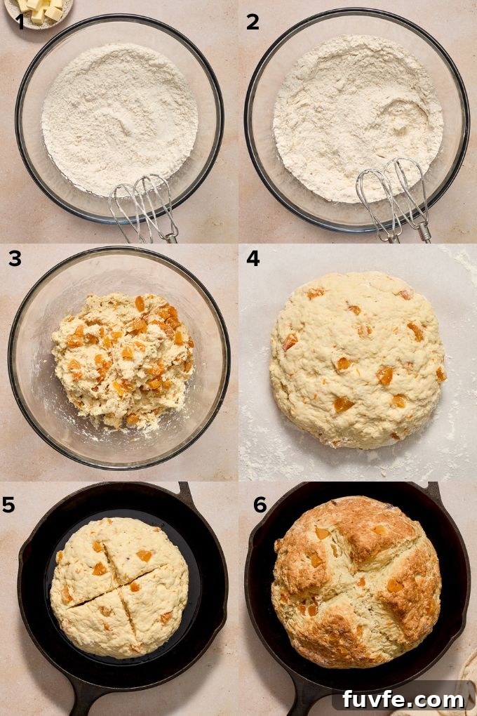 How to make Irish soda bread without raisins.