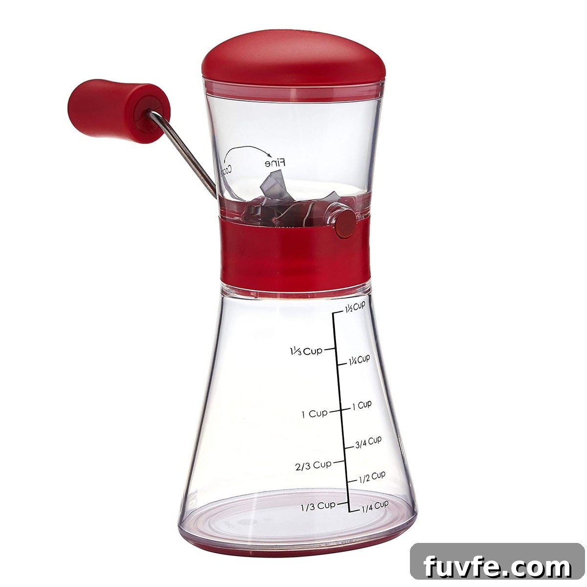 A red nut chopper.