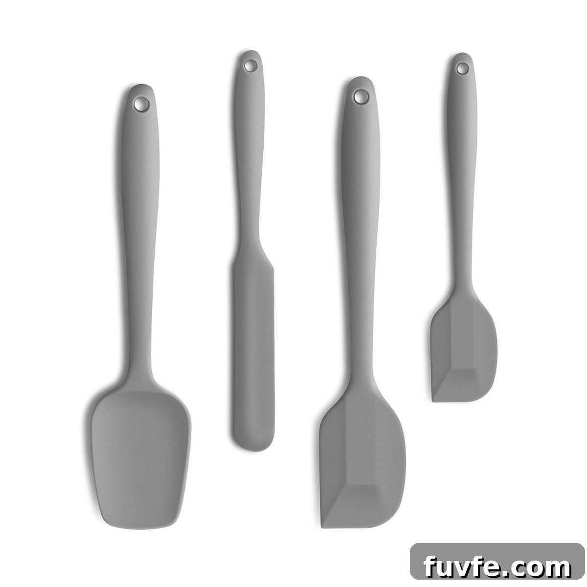A set of 4 silicone spatulas.