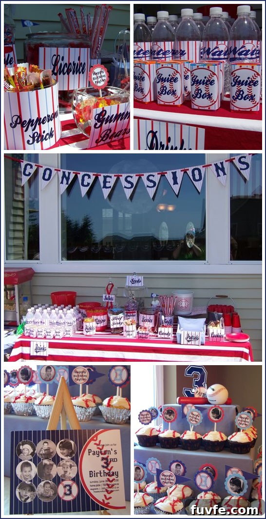 Baseball Birthday Party Inspiration Baseball Birthday Party Inspiration