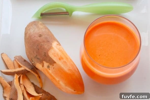 juiced sweet potato 